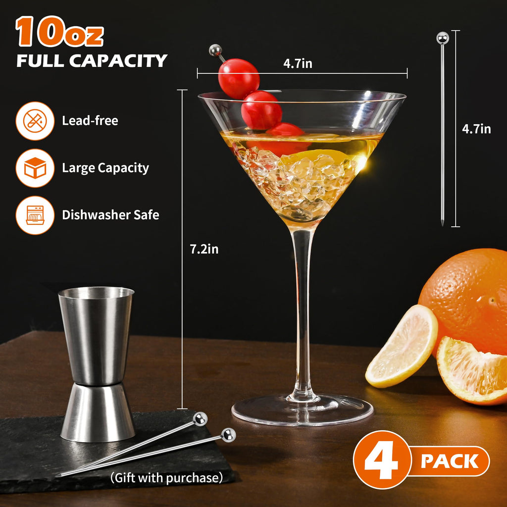 10oz Martini Glasses Set of 4 D815
