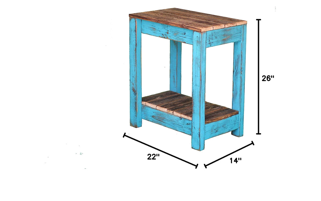Turquoise Combo End Table A252