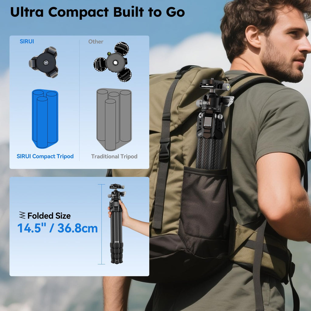 Carbon Fiber Mini Desktop Tripod with 360° Ball Head F4084