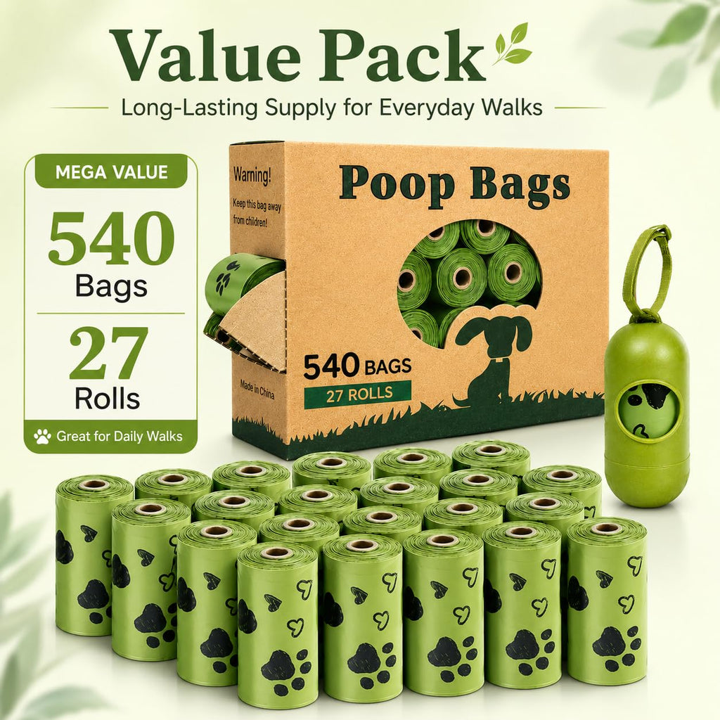Biodegradable 540 Count Dog Poop Bag with Dispenser Y412889