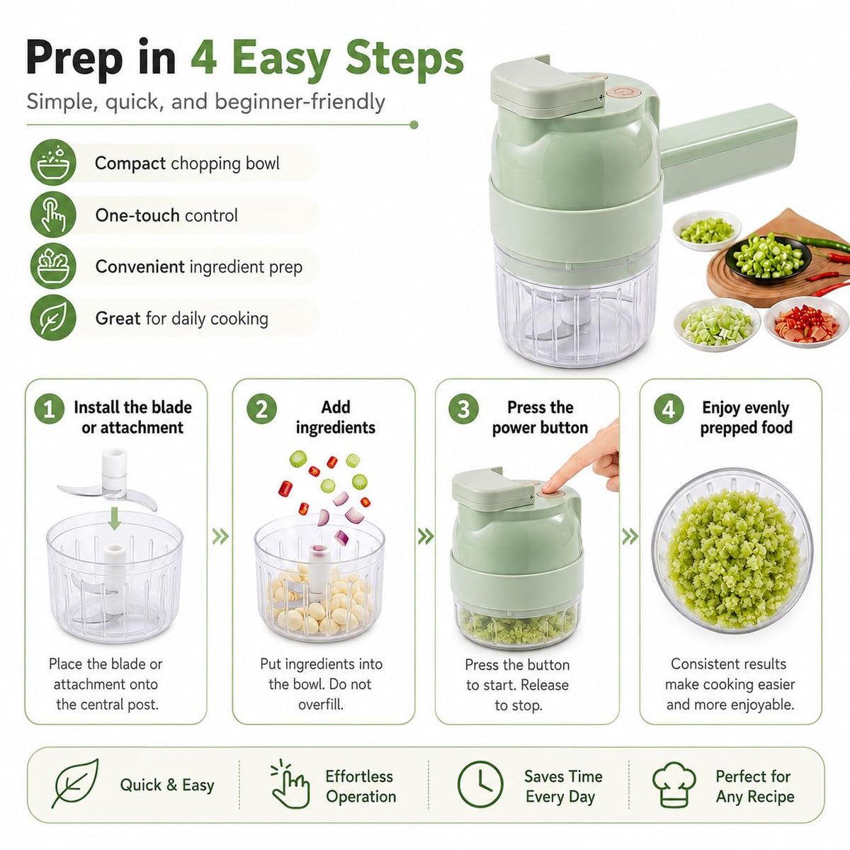 Handheld Electric Vegetable Cutter Set B4792