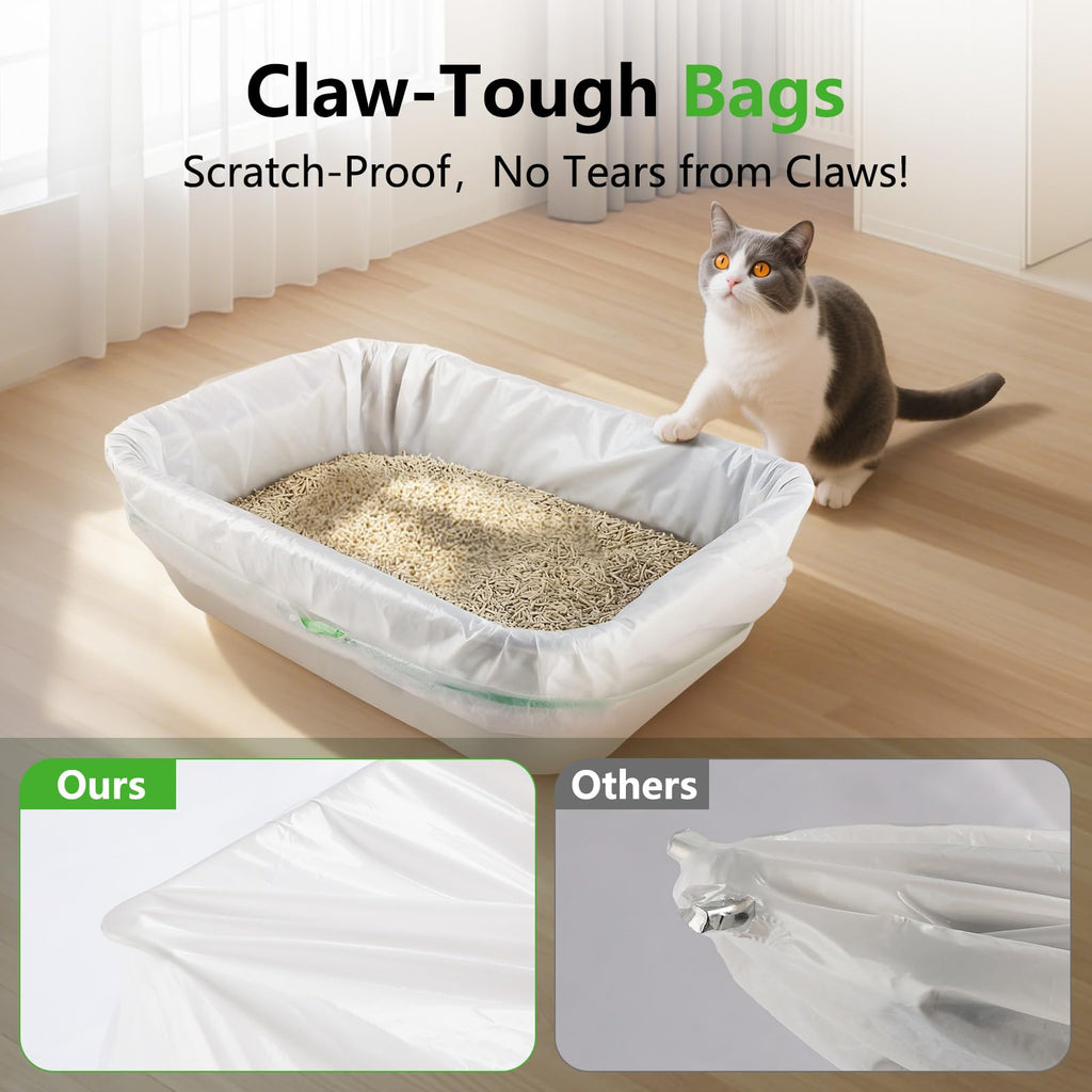 40 Count Cat Litter Box Liners with Drawstring P7939