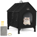 Outdoor Insulated Cat House with Removable Mat K641594