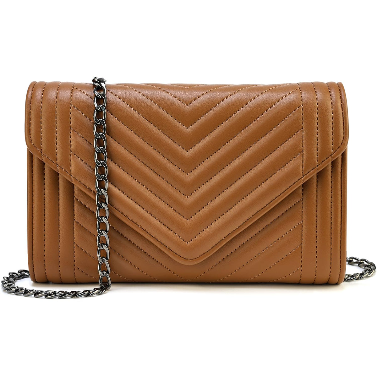 Small Leather Quilted Crossbody Bag with Chain Strap M90584