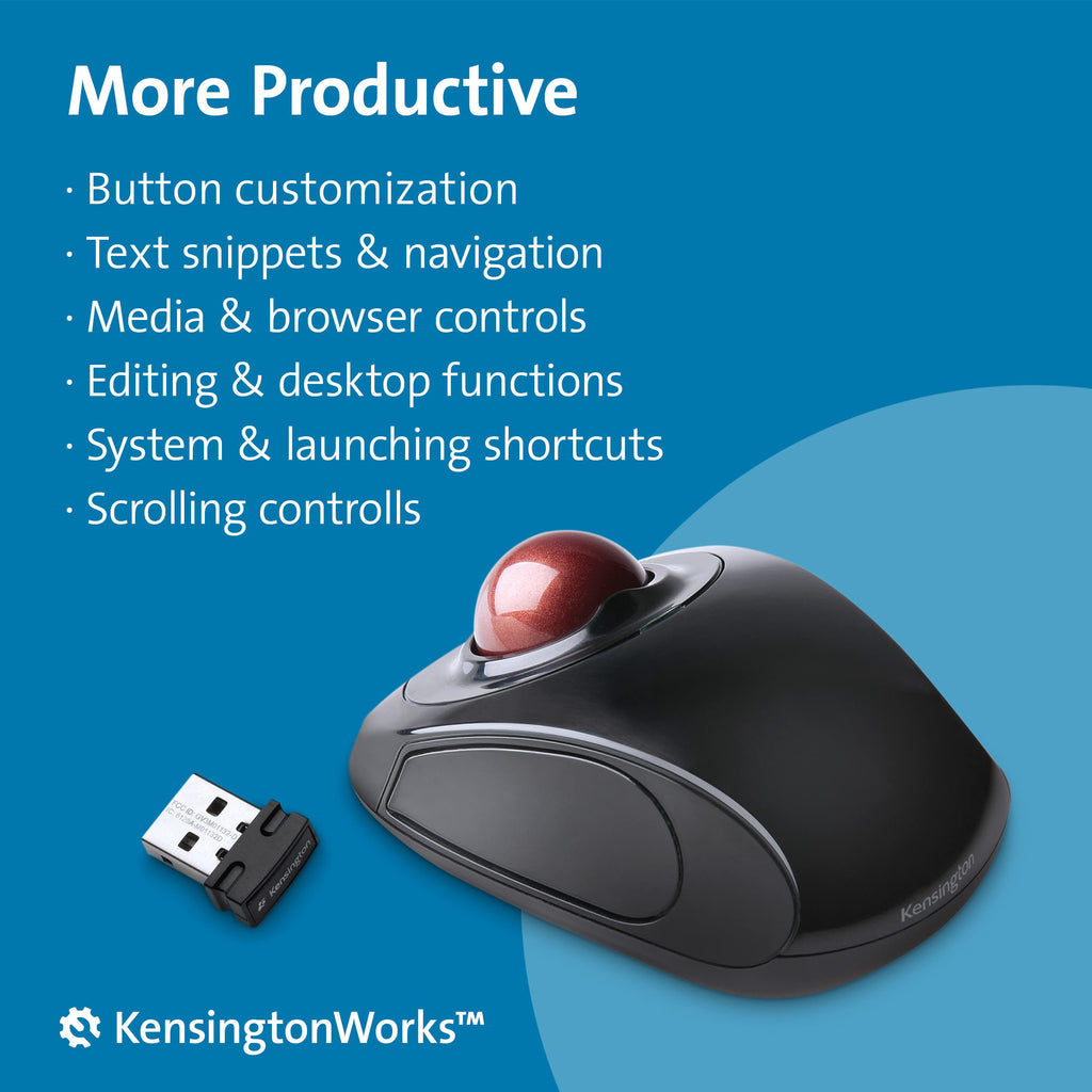 Wireless Trackball Mouse with Touch Scroll Ring C344