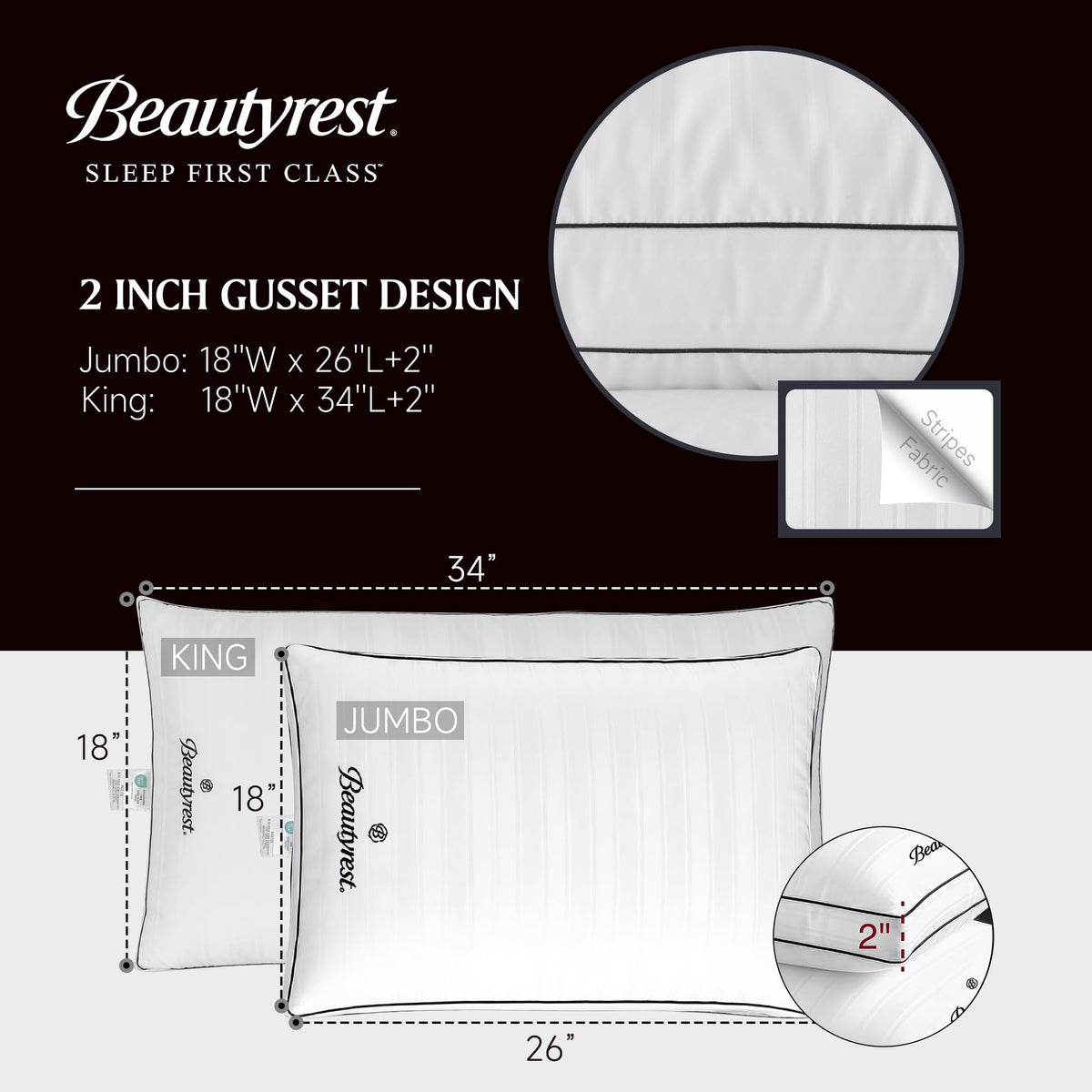 King Pillows Set of 2 M276