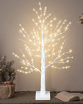24 Inch Artificial Lighted Birch Tree with 144 LED Lights N2231