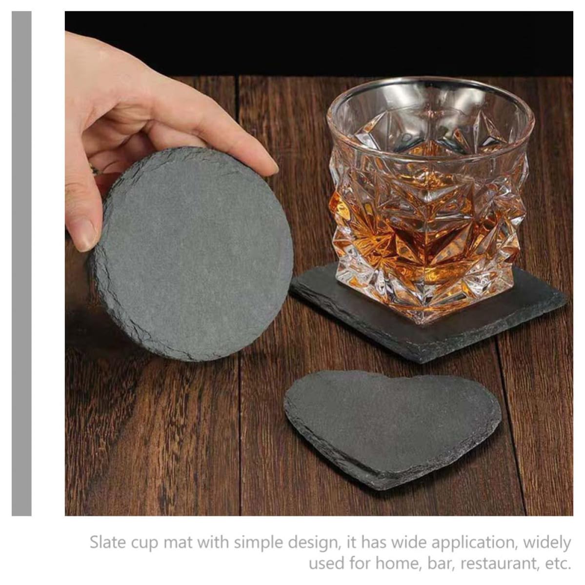 12pcs Natural Stone Square Coasters Set E5781