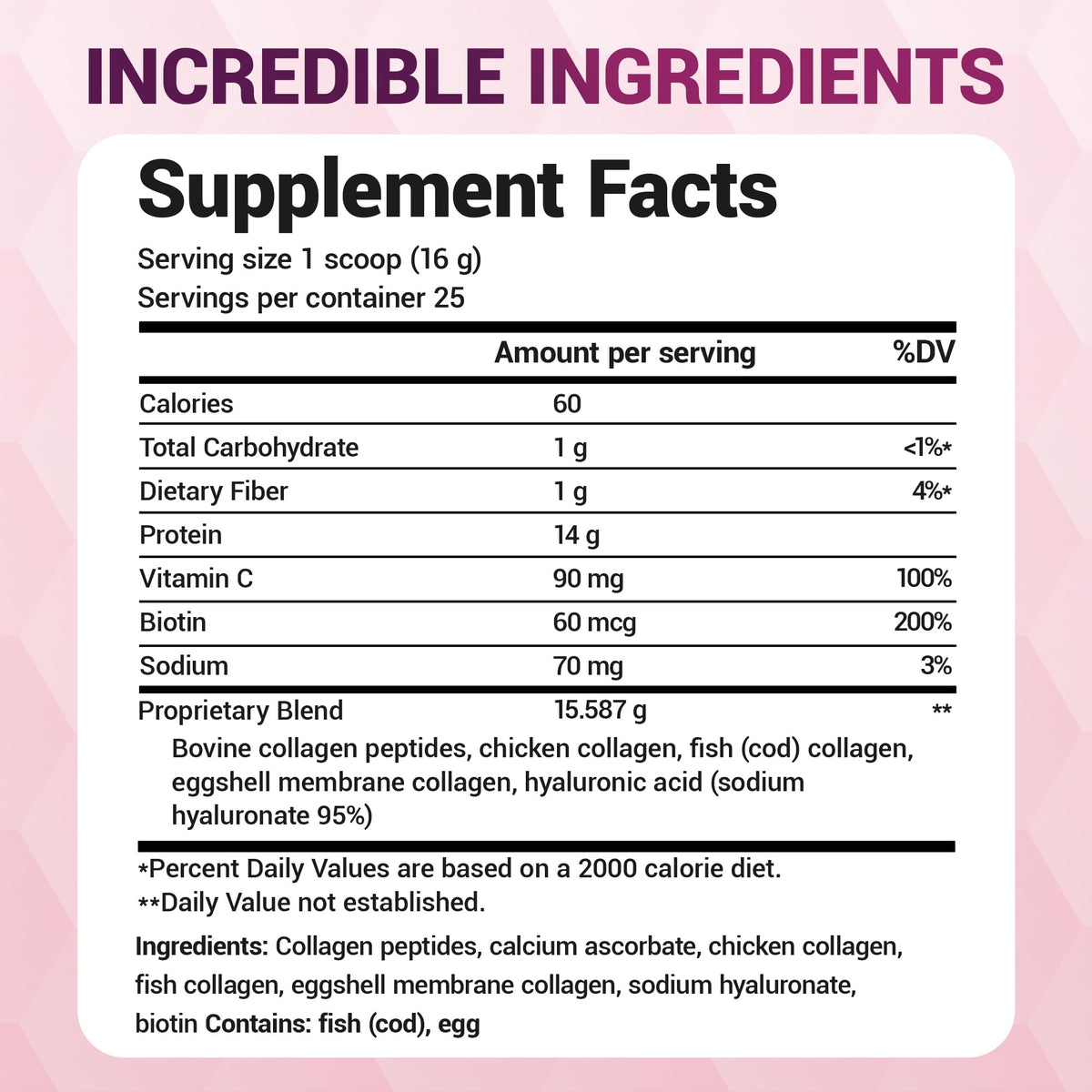 Unflavored Multi Collagen Peptides Powder 25 Servings K5754