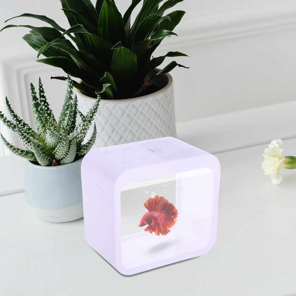 Betta Fish Tank Desktop Aquarium with LED Light J86604