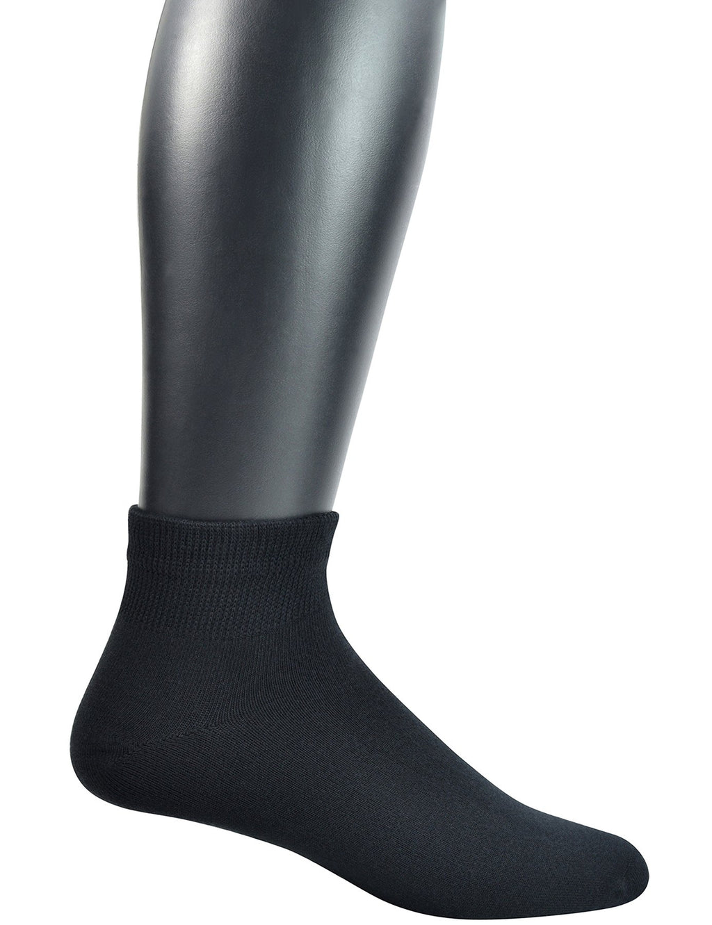 Men's 5 Pairs Non-binding Flat-Knit Ankle Socks with Seamless Toe B45612