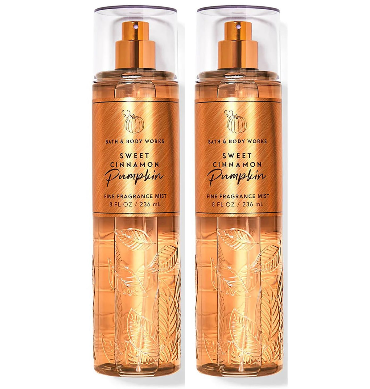 Sweet Cinnamon Pumpkin Fine Fragrance Body Mist 8 oz Set of 2 H9558