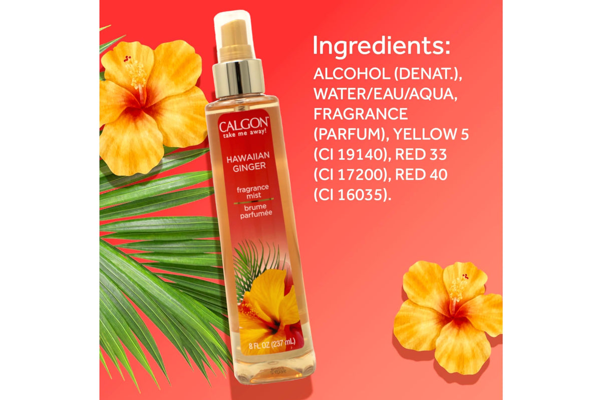 Hawaiian Ginger Fragrance Body Mist 8 oz (Pack of 8) K70871