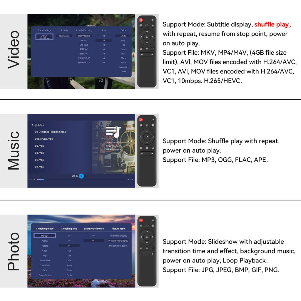 4K HDMI TV Media Player Z98775