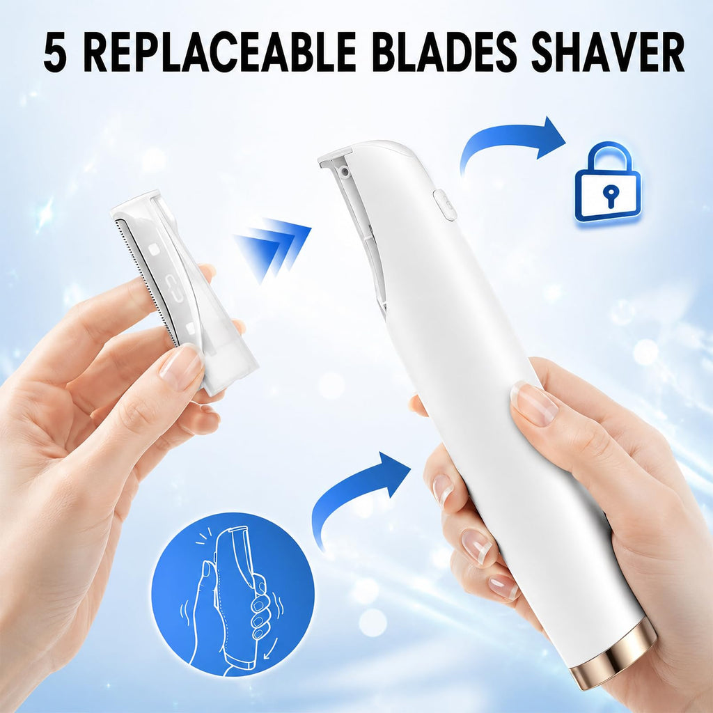 Rechargeable Dermaplane Razor with 5 Replacement Blades V464247