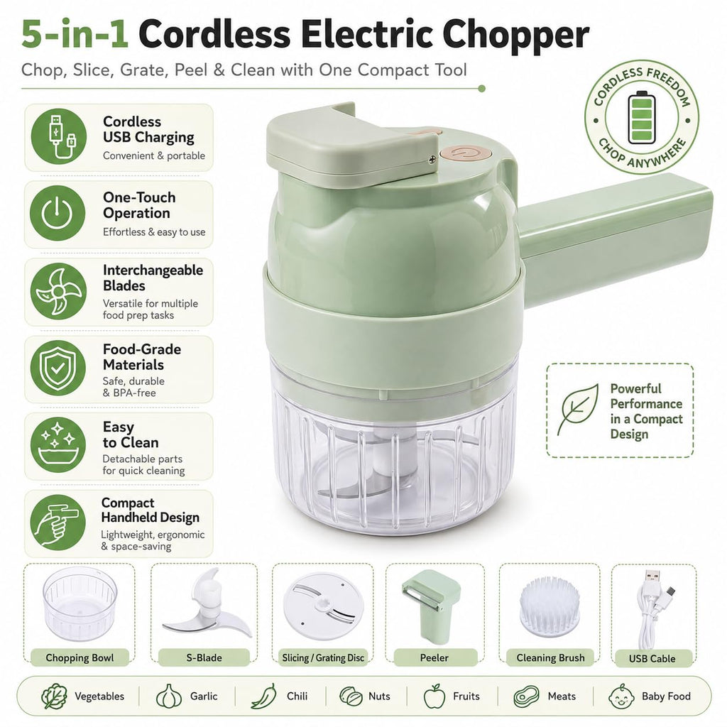 Handheld Electric Vegetable Cutter Set B4792