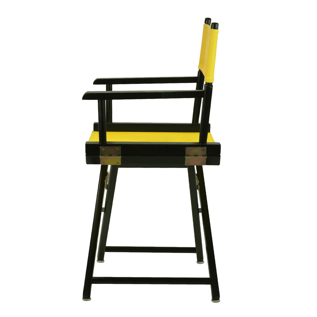 18" Black Frame-Gold Canvas Director Chair D12918