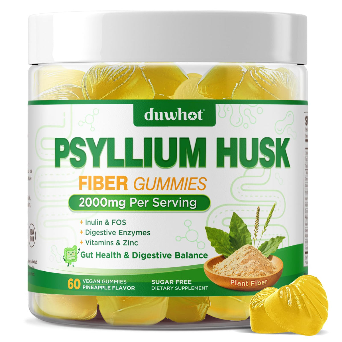 2000mg Psyllium Husk Fiber Gummies F929087