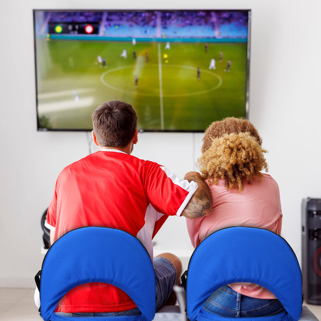 4 Pcs Adjustable Folding Portable Stadium Seats with Back O45896