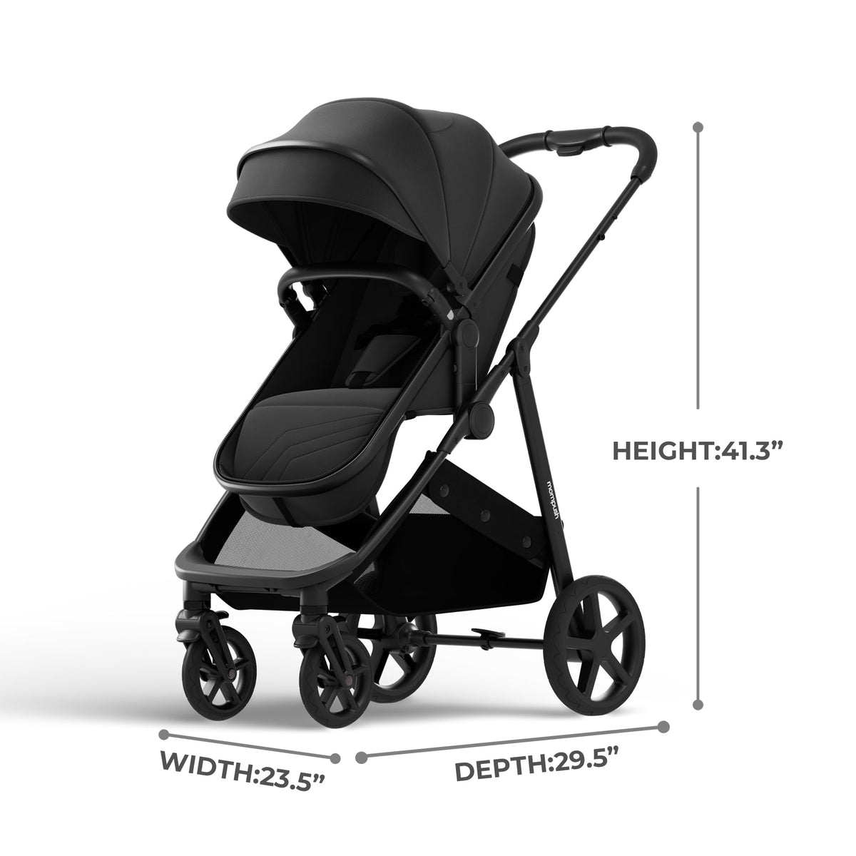 2-in-1 Bassinet Stroller Reversible Seat Black F3918