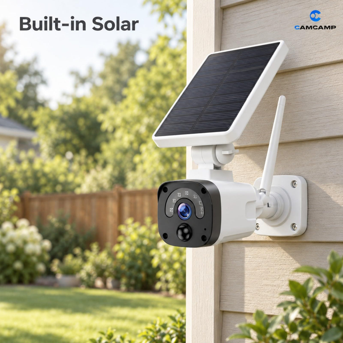 Solar Security Cameras Wireless Outdoor System 4-Cam 2.5K 64GB SD J734591