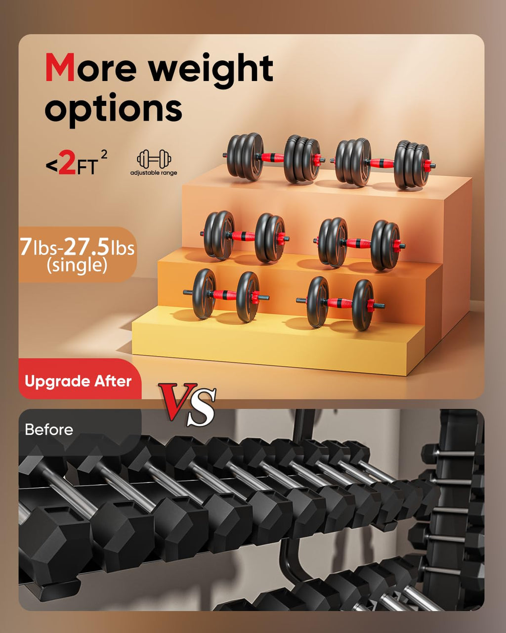 Adjustable Dumbbell Set 4 in 1 Free Weights P9439