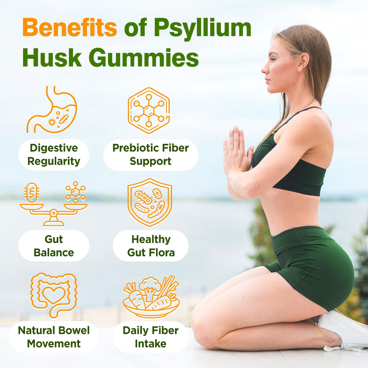 2000mg Psyllium Husk Fiber Gummies F929087