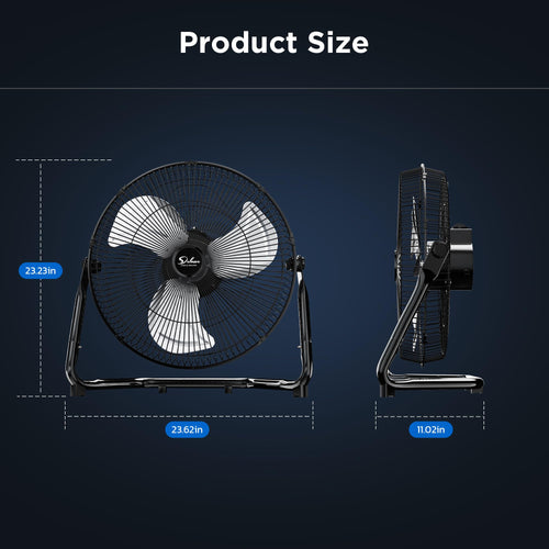 20 Inch 3-Speed High Velocity Metal Industrial Floor Fan V670051