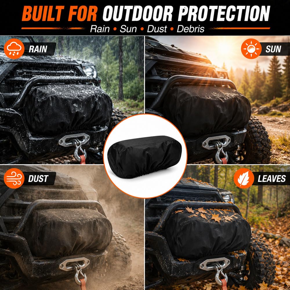 Water Resistant Oxford Fabric Winch Cover K8347