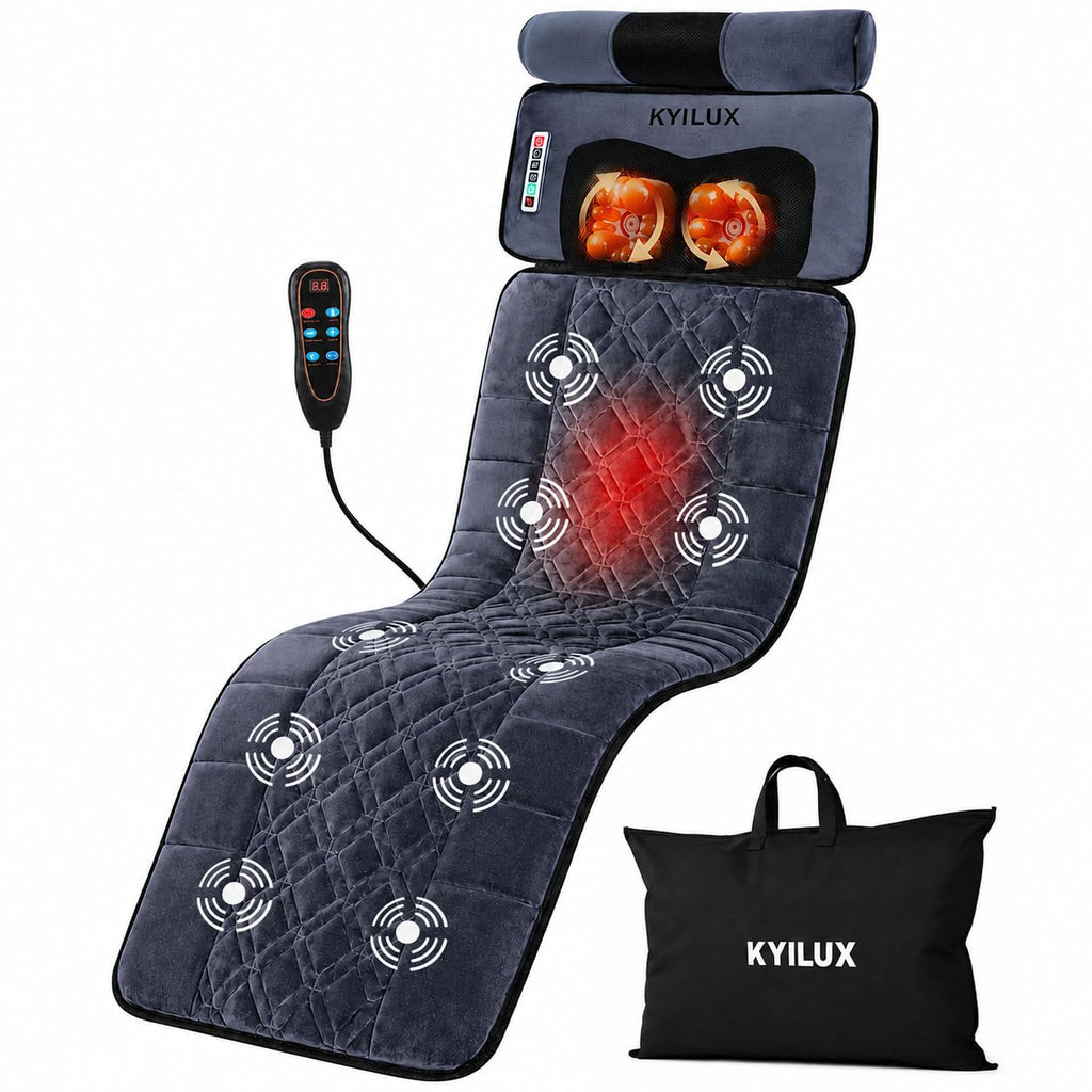 Vibration Massage Mat with Heat and Detachable Neck Massager C9097