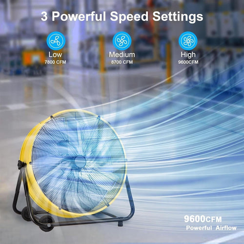 20in 3-Speed Metal Drum Fan L163