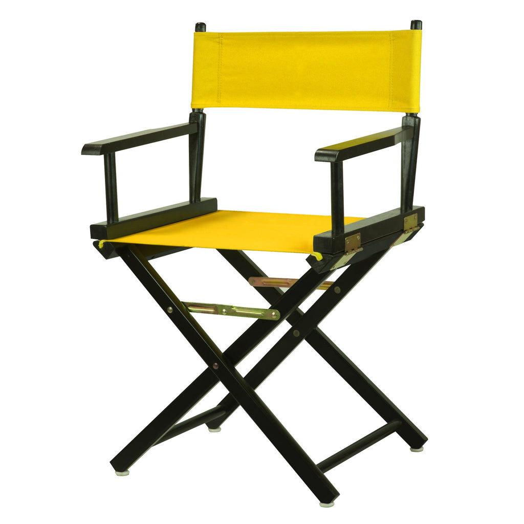 18" Black Frame-Gold Canvas Director Chair D12918