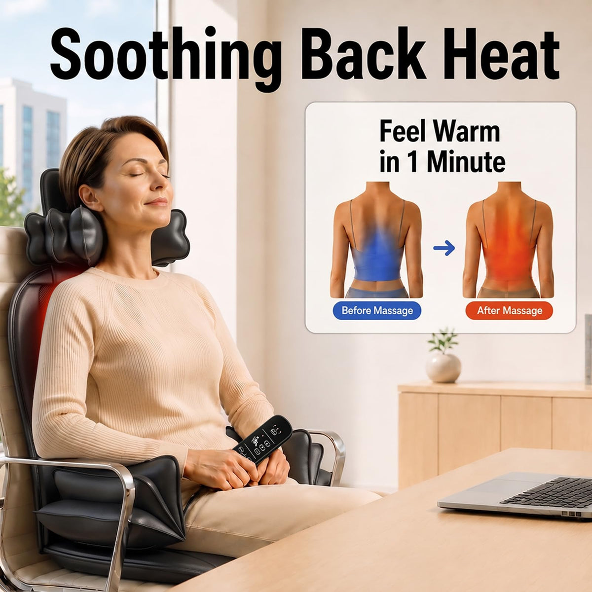 Shiatsu Back Massager with Heat P979097