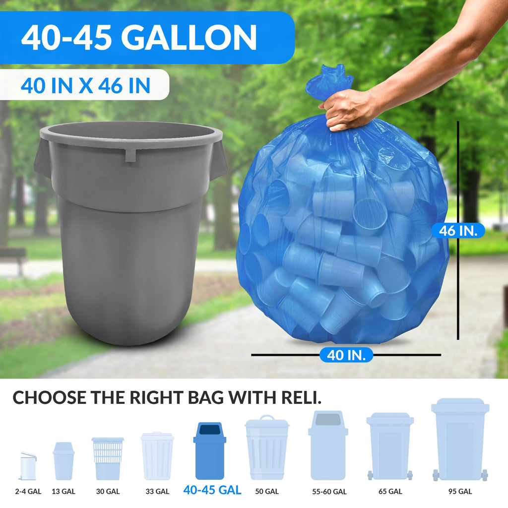 40-45 Gallon Heavy Duty Trash Bags T160093