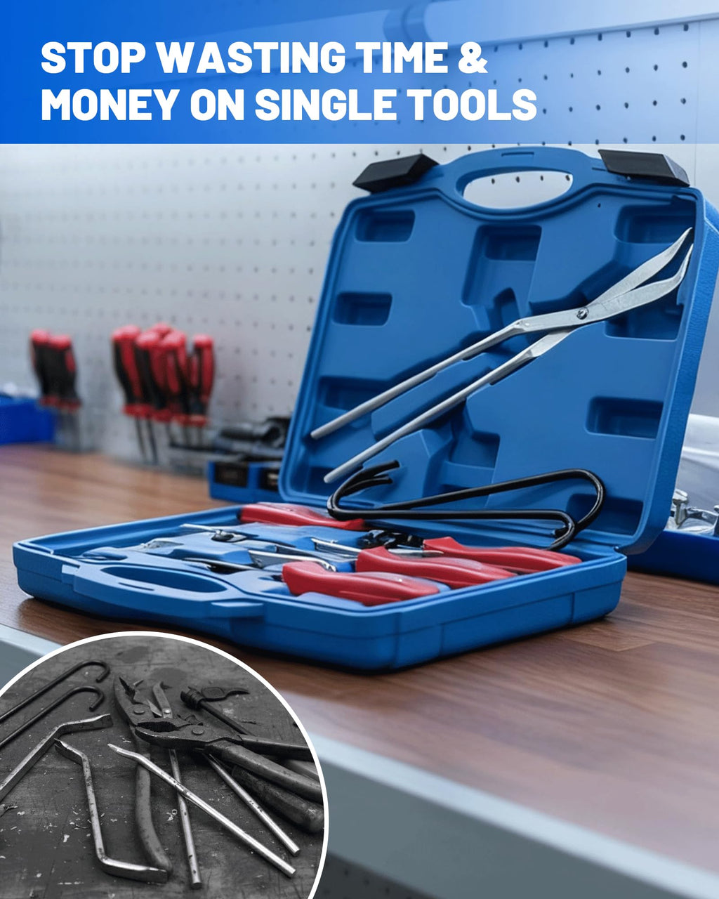 10-Piece Drum Brake Tool Kit with Case & Gloves K638185