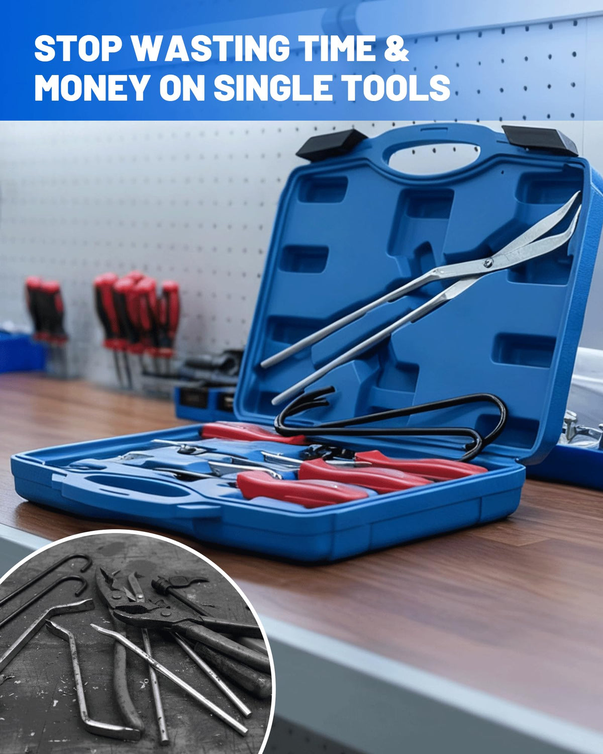 10-Piece Drum Brake Tool Kit with Case & Gloves K638185