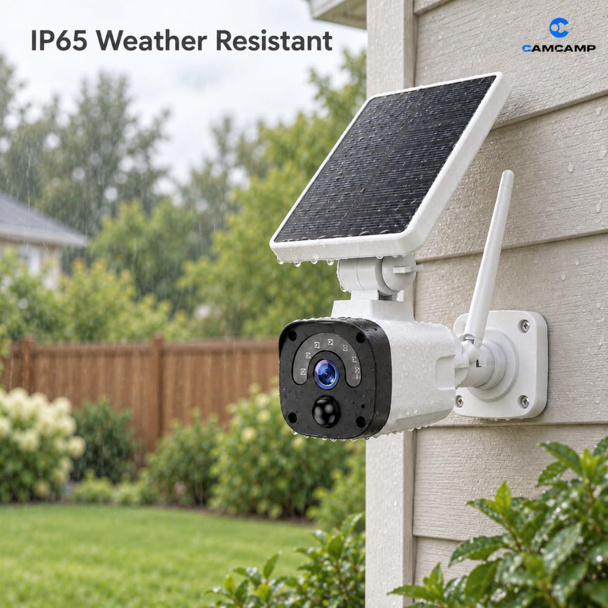 Solar Security Cameras Wireless Outdoor System 4-Cam 2.5K 64GB SD J734591