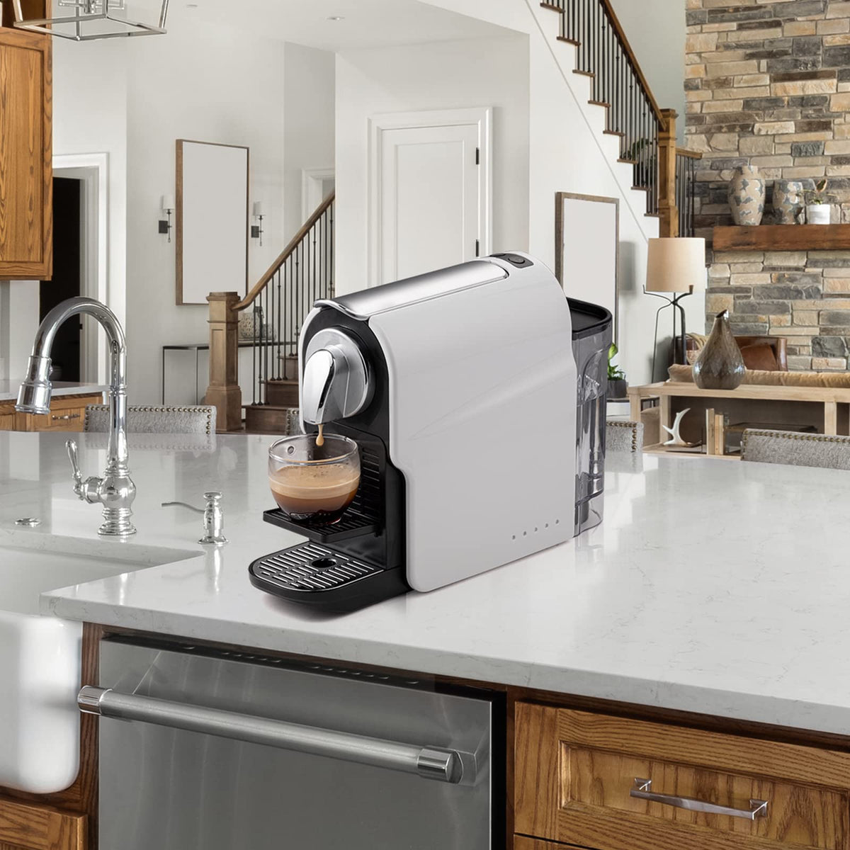 Espresso Pod Machine, 20 Bar, 22oz Removable Water Tank, 1350W X3681