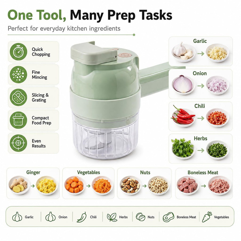 Handheld Electric Vegetable Cutter Set B4792