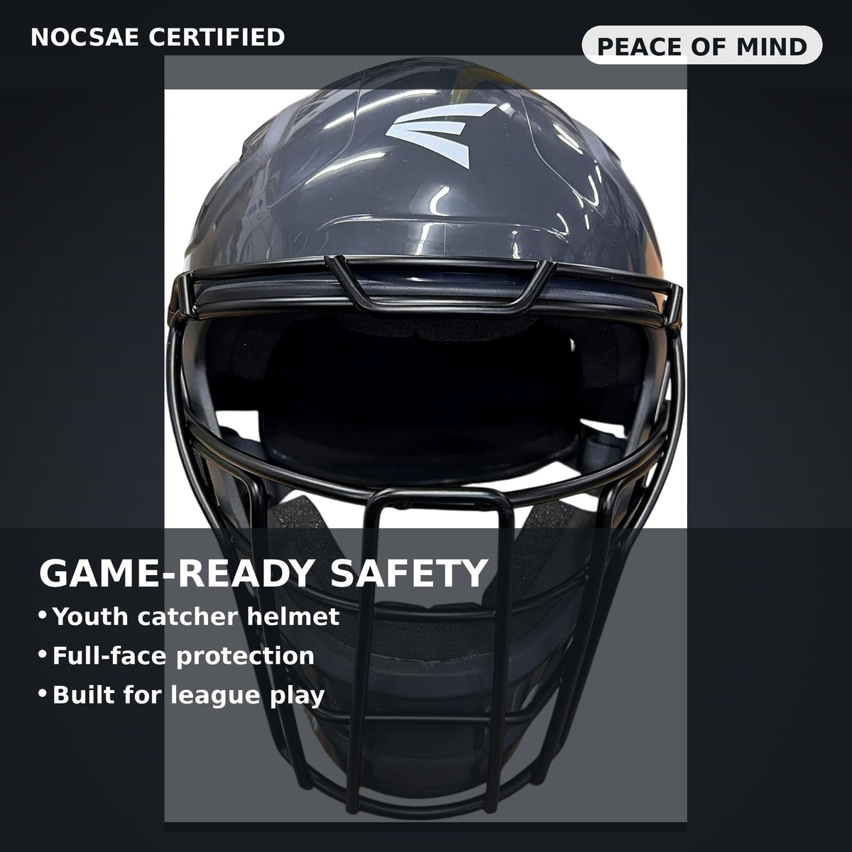 Black Youth Catcher's Set with Helmet, Chest Protector & Leg Guards I81563