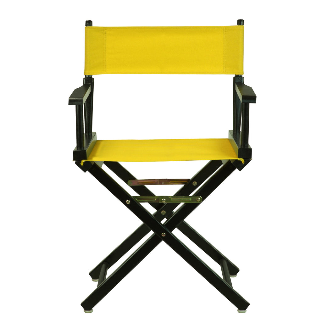 18" Black Frame-Gold Canvas Director Chair D12918
