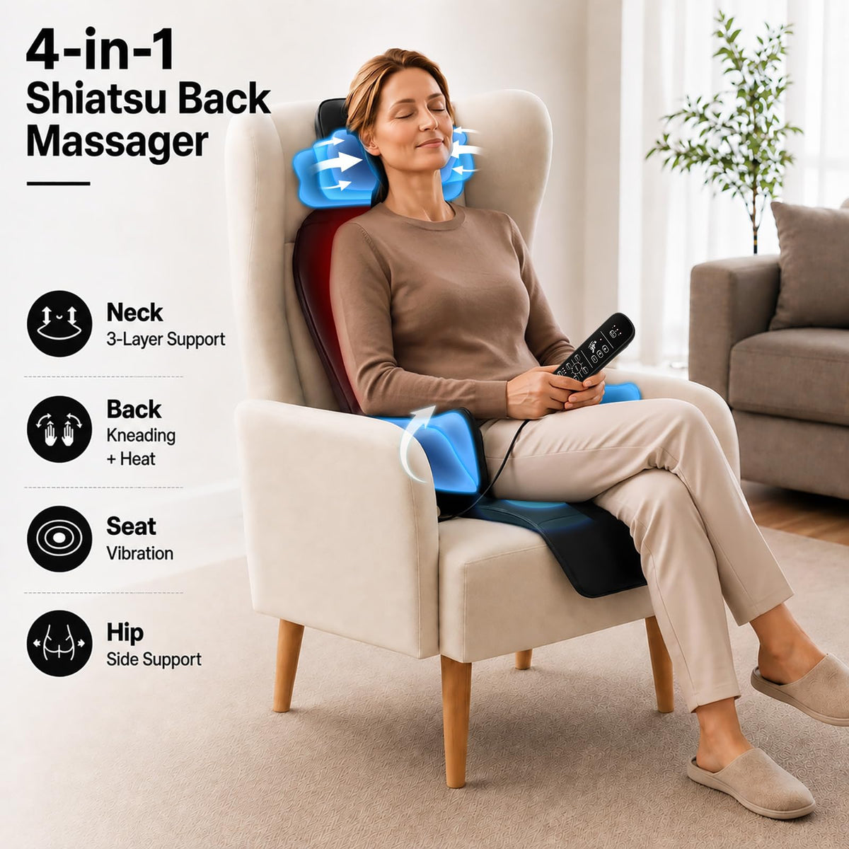 Shiatsu Back Massager with Heat P979097