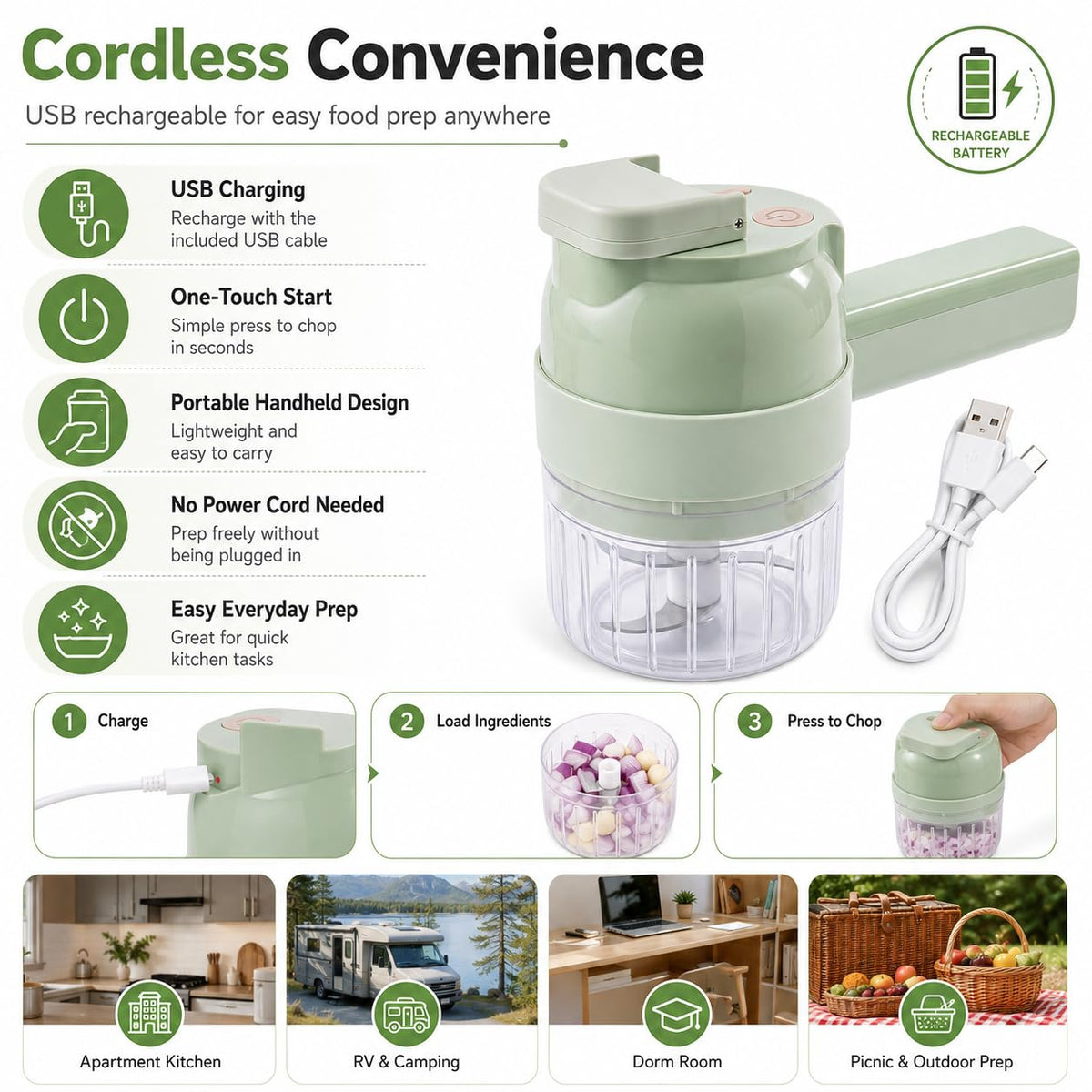 Handheld Electric Vegetable Cutter Set B4792