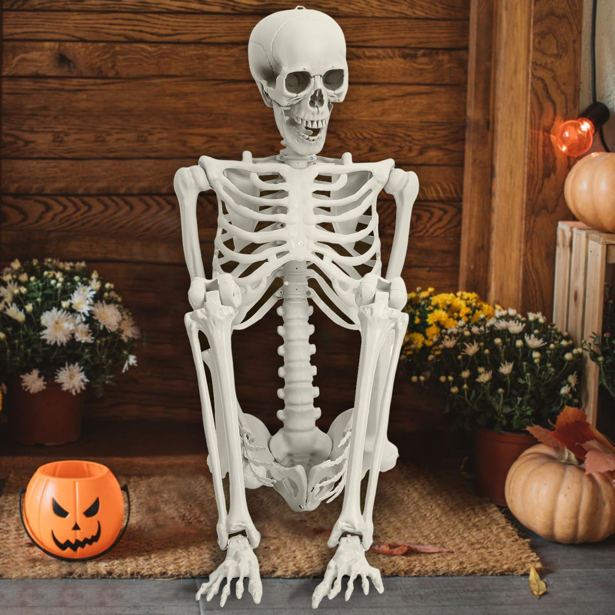 5.4ft Poseable Life Size Skeleton with Movable Joints F1263