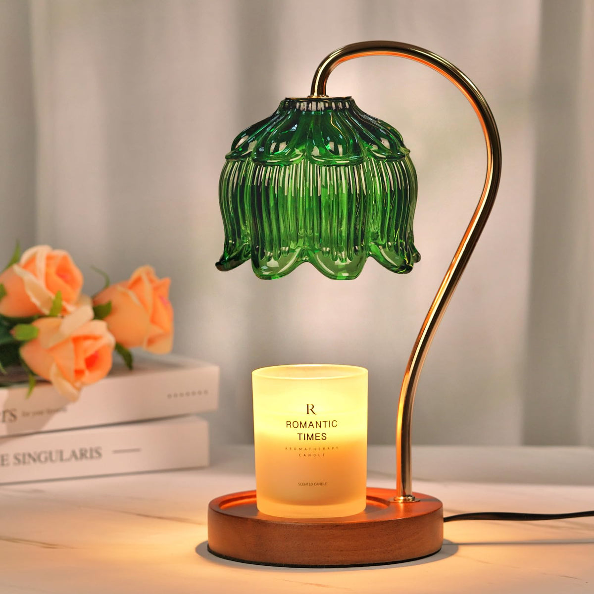 Black Dimmable Candle Warmer Lamp with Timer V884