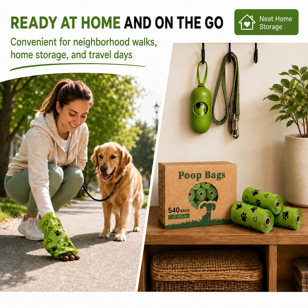 Biodegradable 540 Count Dog Poop Bag with Dispenser Y412889