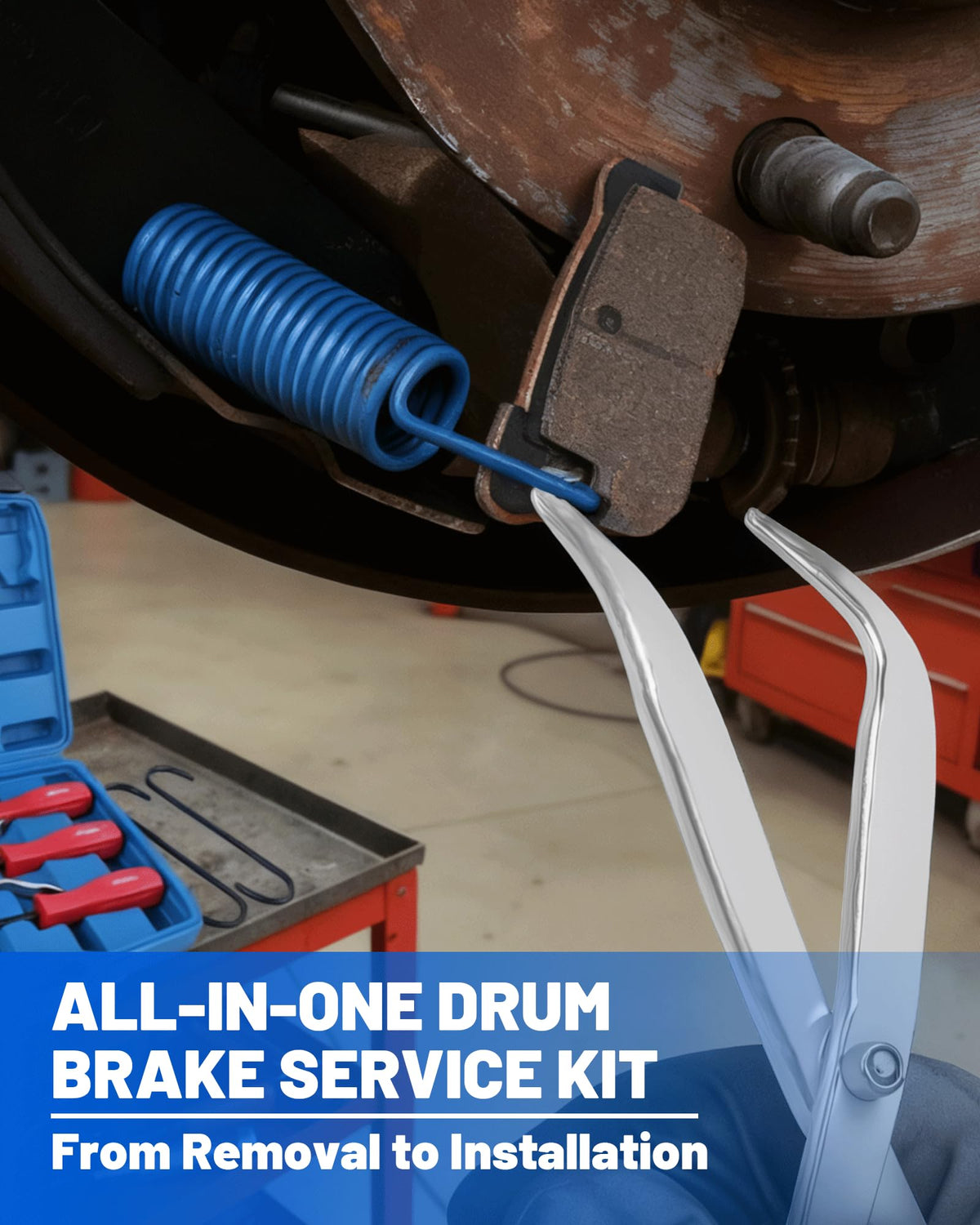 10-Piece Drum Brake Tool Kit with Case & Gloves K638185