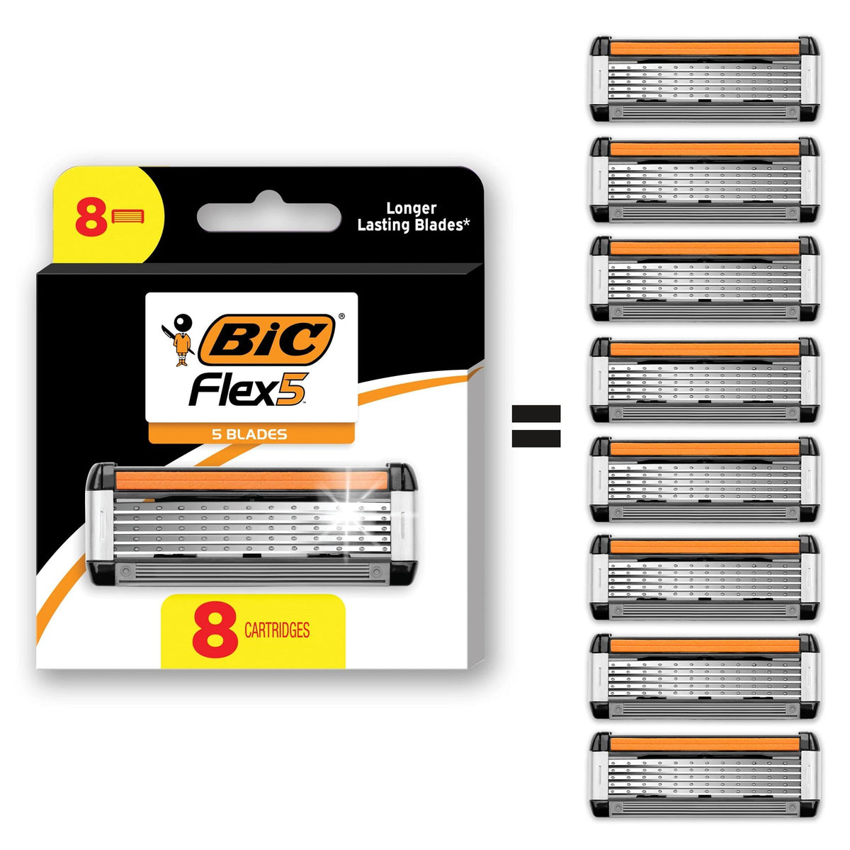 5-Blade Razor Cartridge Refills, 8-Pack U131