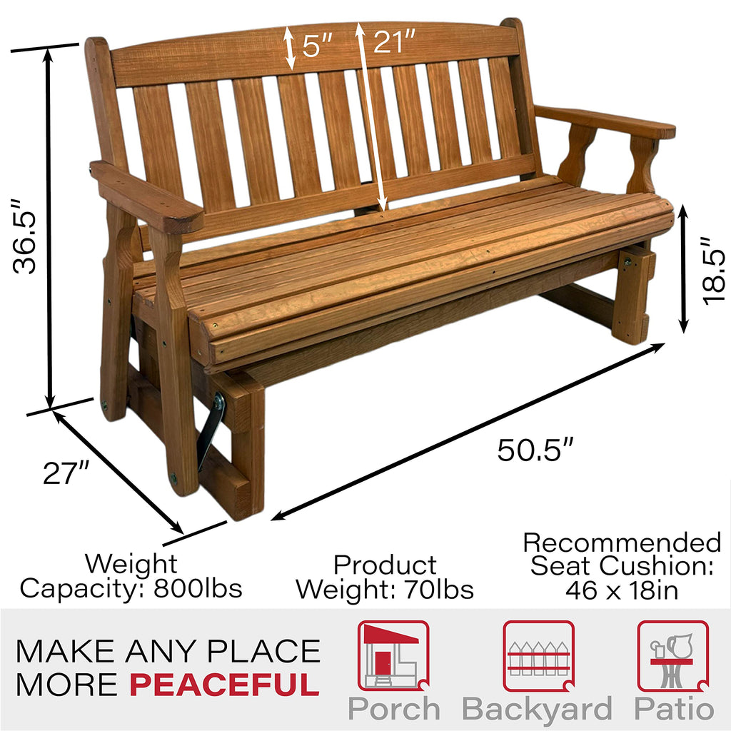 Heavy Duty Pressure Treated Porch Glider Z4439
