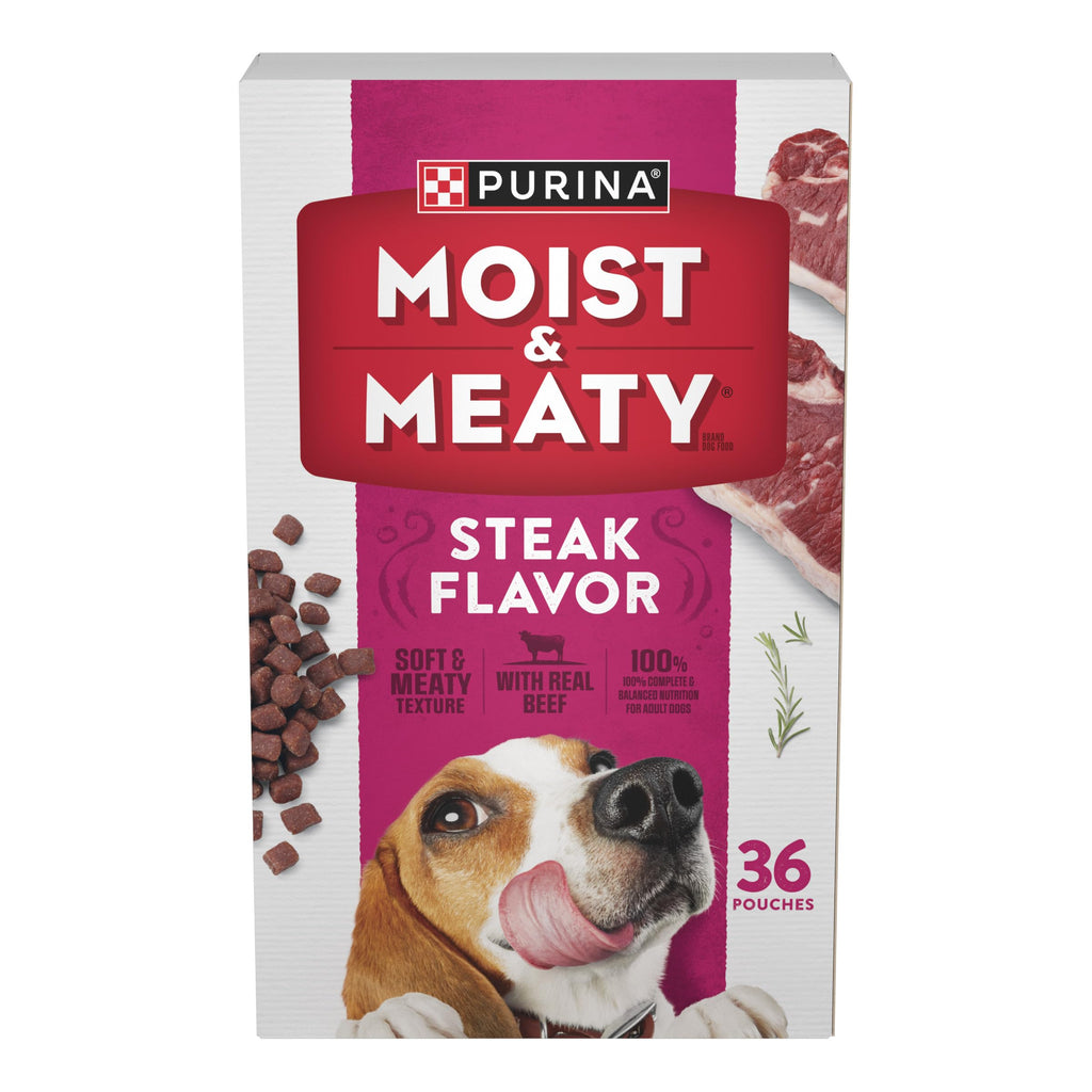 Moist & Meaty Soft Dog Food Pouches, 36 ct M338744